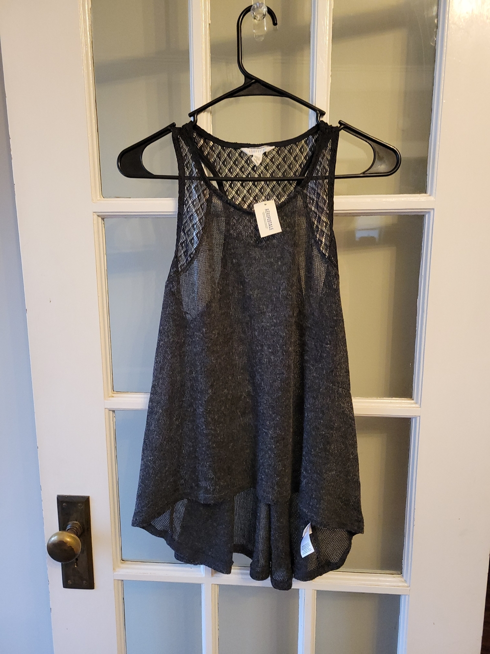 Aeropostale Gray Tank Top Lightweight Size Medium Flowy Oversized